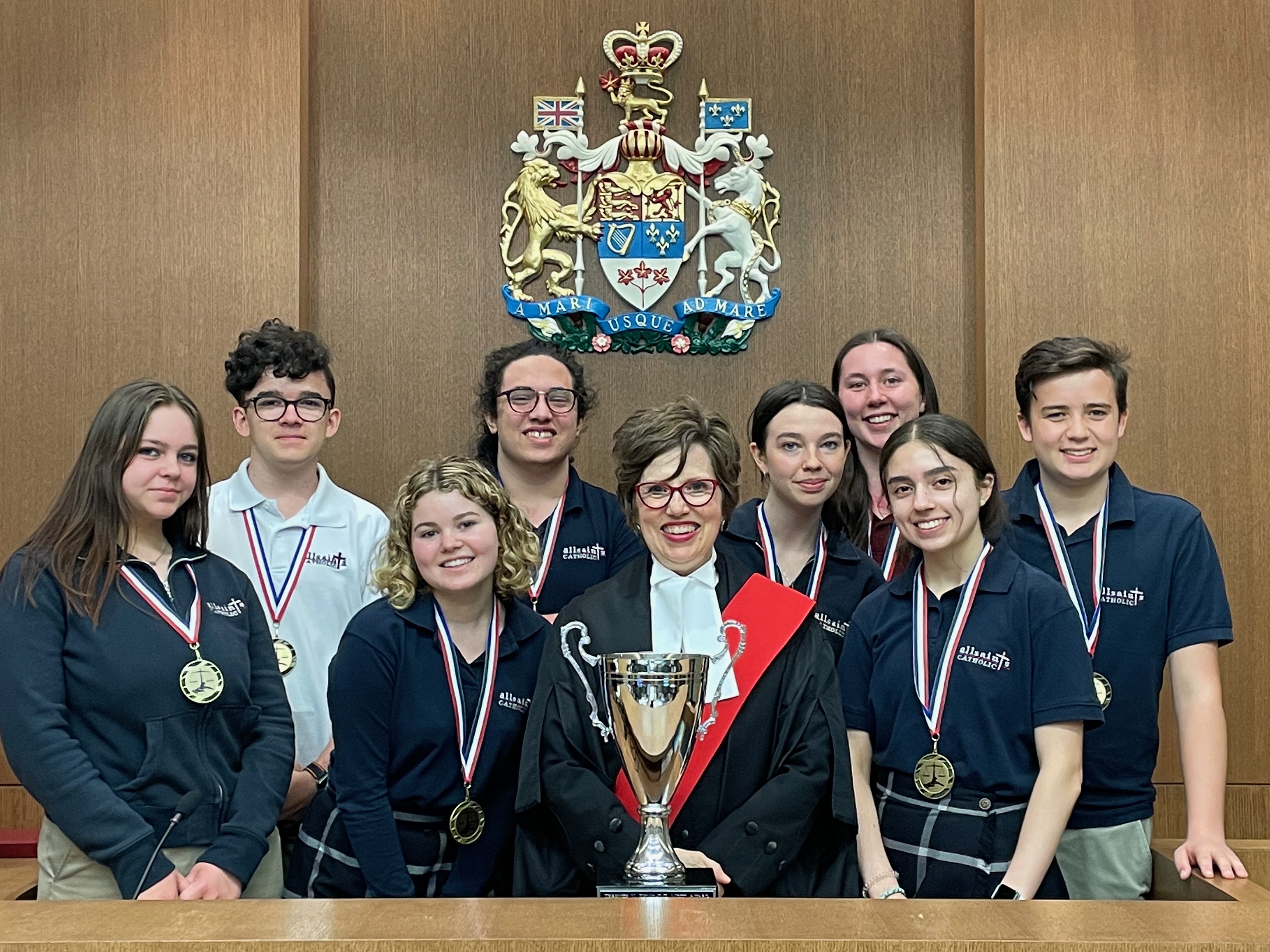 Group of All Saints law students with Ontario Judge