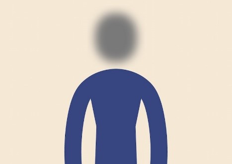 Person with their head displayed as foggy