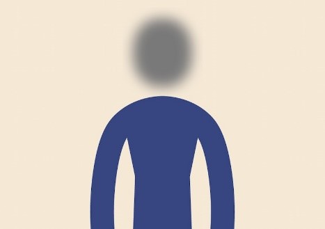 Person with their head displayed as foggy