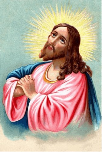 illustration of Jesus praying