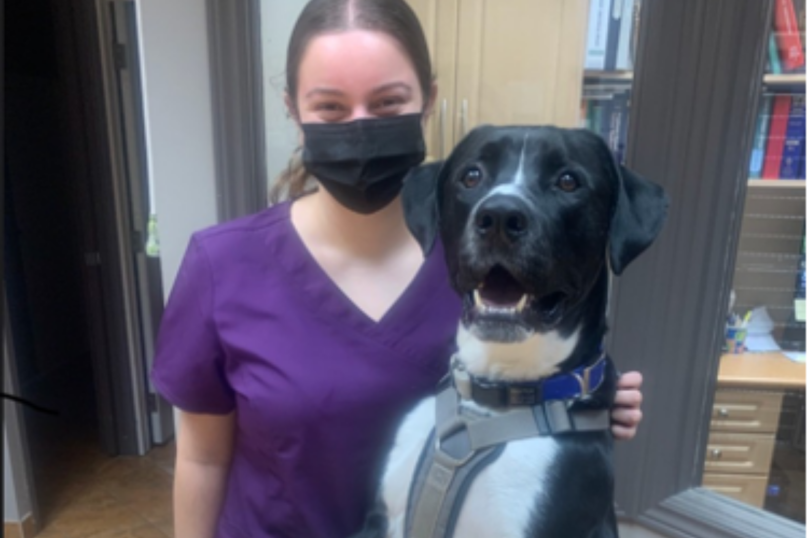 Student with dog