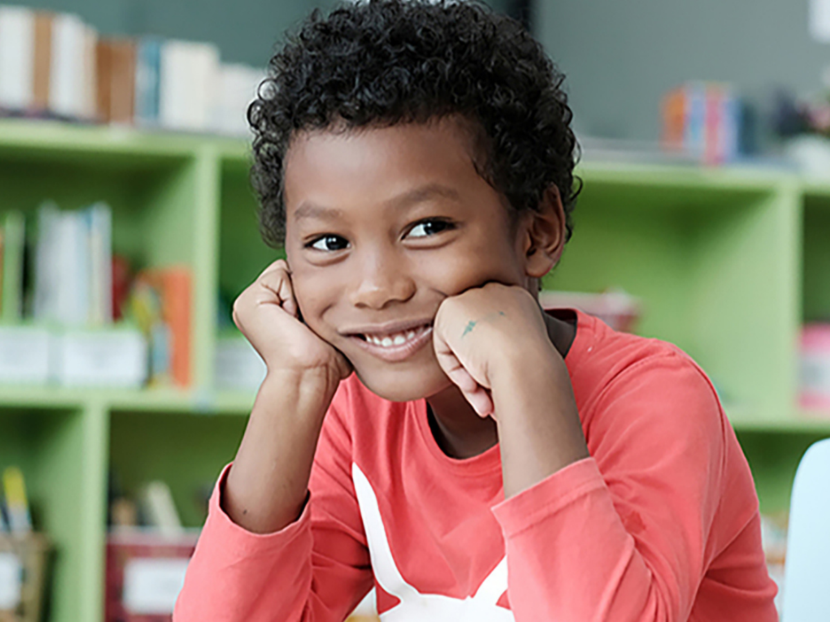 Student sitting at desk