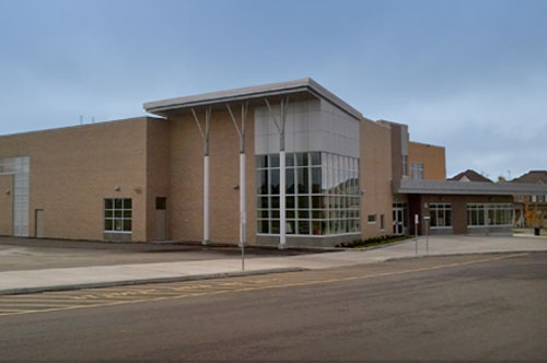 photograph of the side of a school building