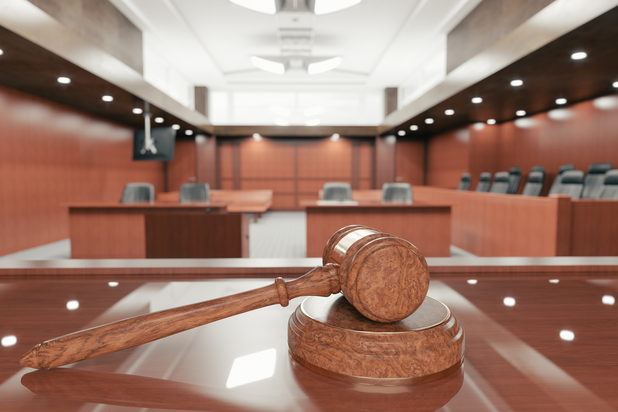 close up of a gavel on a podium 