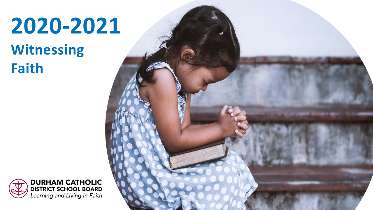 2020-2021 Accountability Report Witnessing Faith female student praying