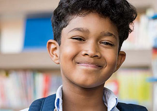 Male student smiling