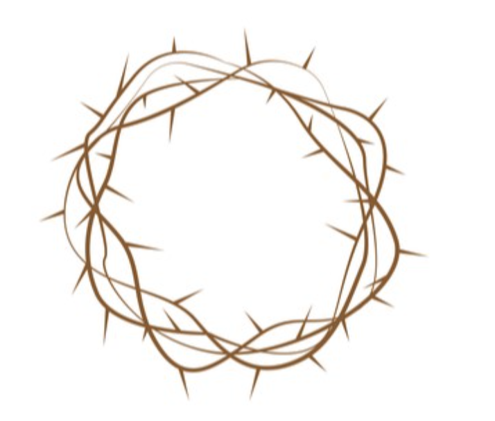 crown made of thorns on a white background