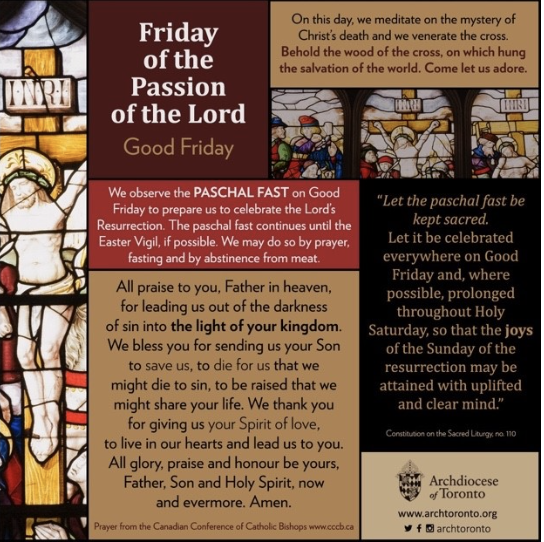 infographic explaining Good Friay or Friday of the Passion of the Lord