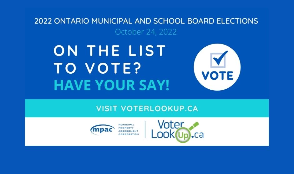 2022 Ontario Municipal and School Board elections information