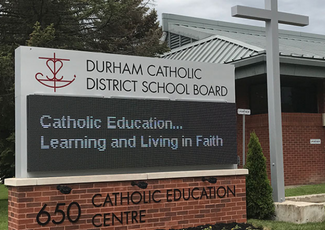 exterior of Durham Catholic District School Board