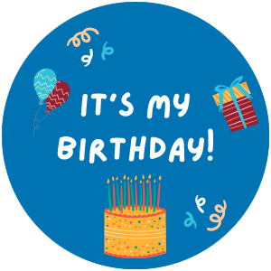 DCDSB KinderClub birthday sticker