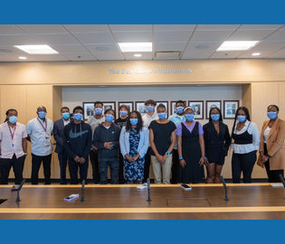 Teen students in a conference room