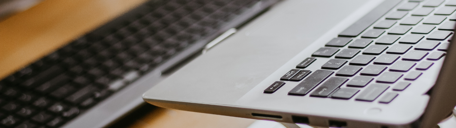 close up of a laptop keyboard