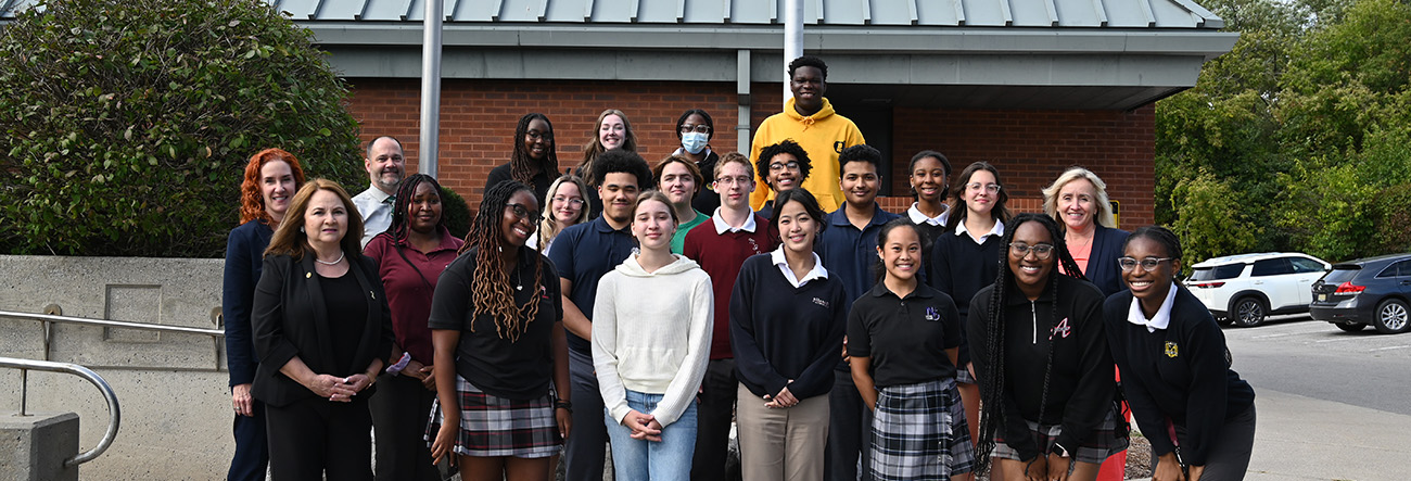 Group of male and female student leaders