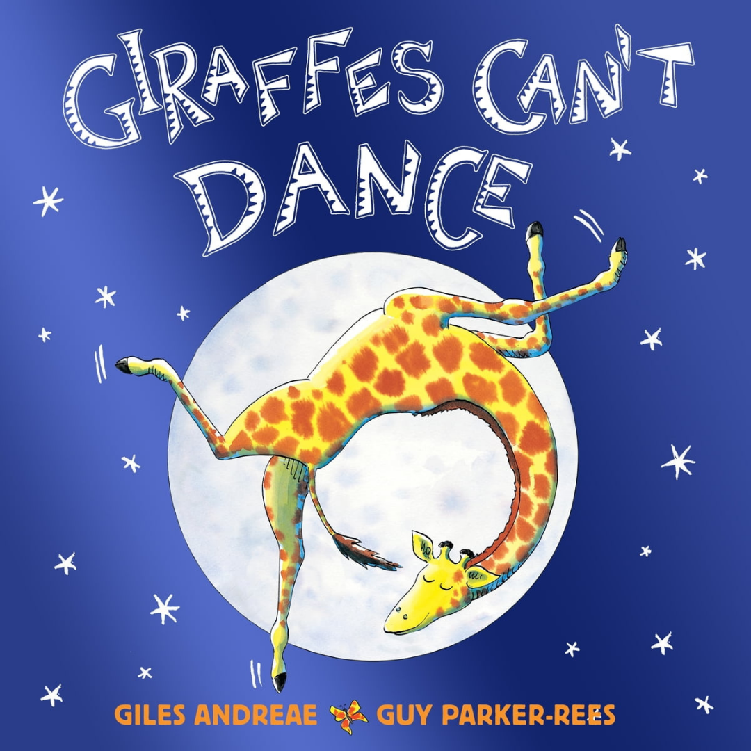 book cover for giraffes can't dance