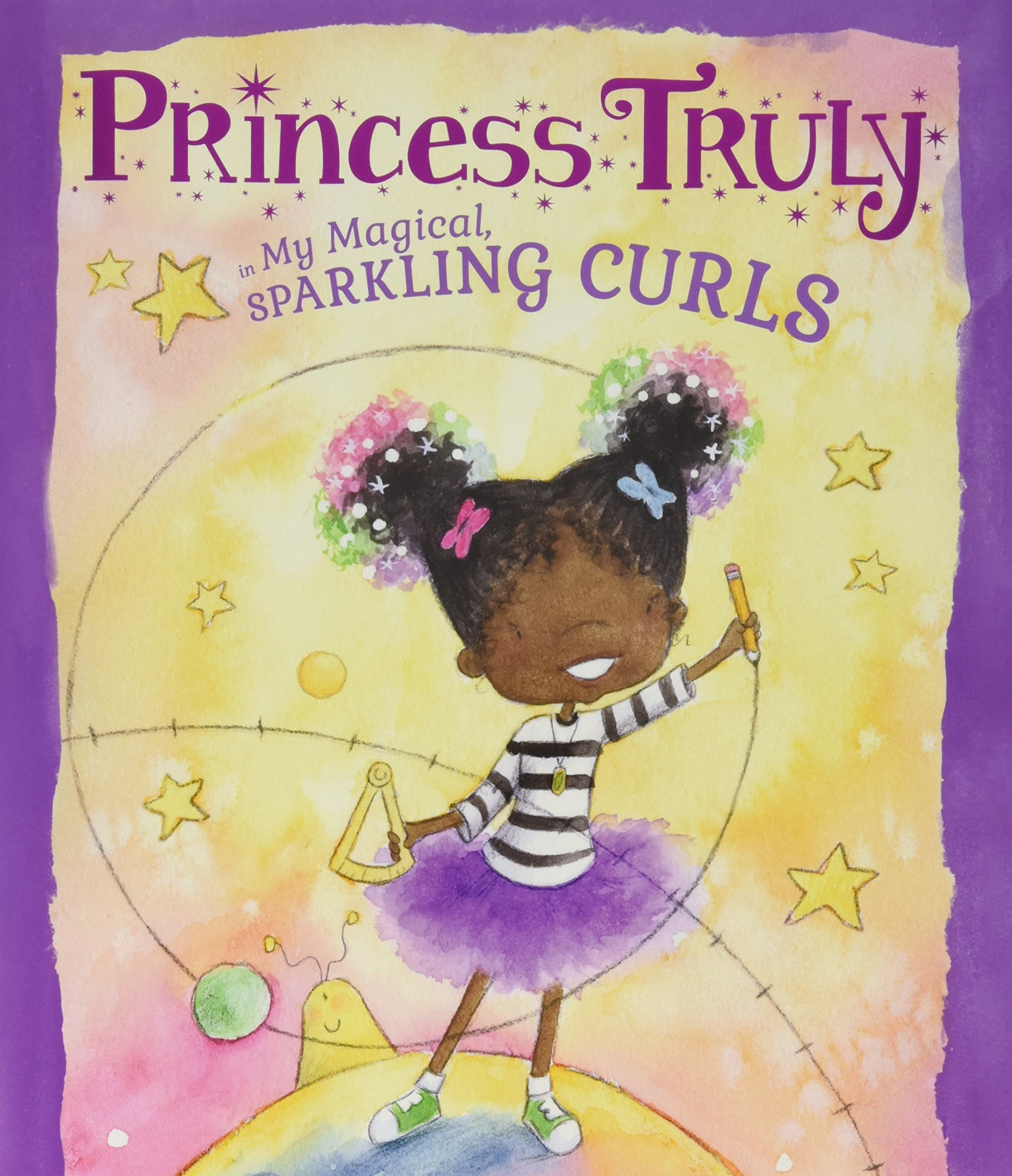 book cover for princess truly in my magical sparkling curls