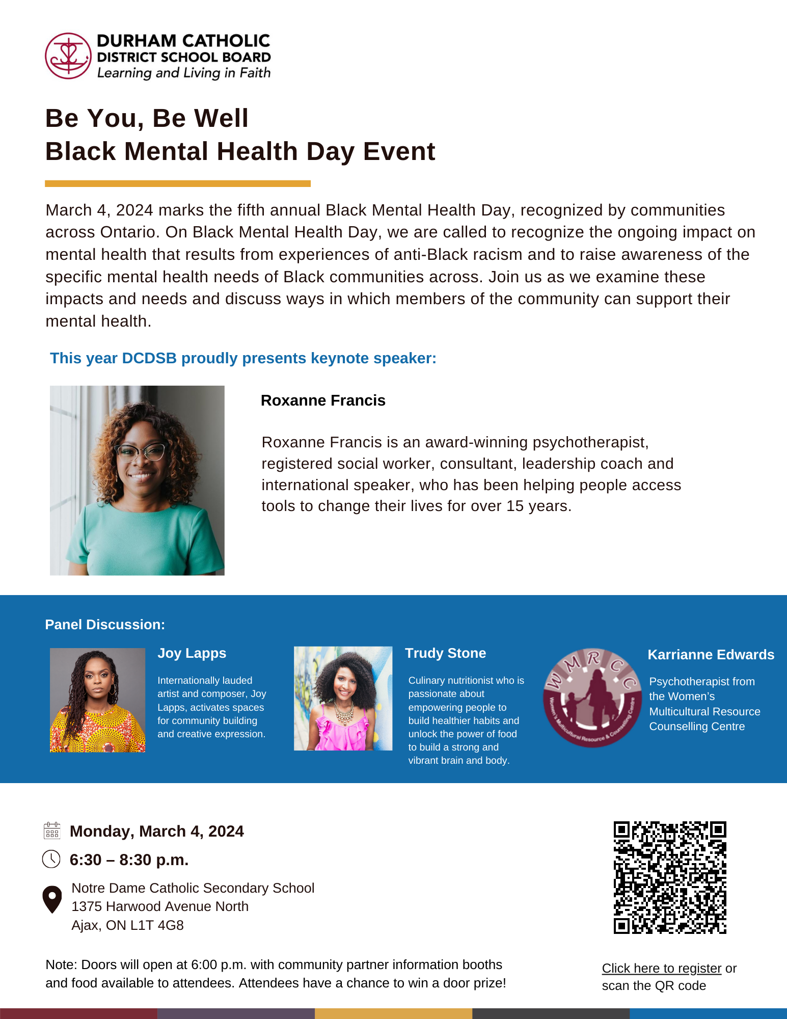 Flyer for 2024 Black Mental Health Day