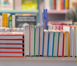 Books on a shelf