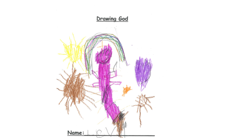 child's drawing of God