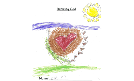 child's drawing of God