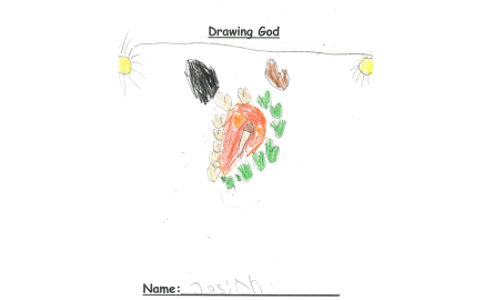 child's drawing of God