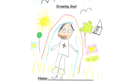 child's drawing of God