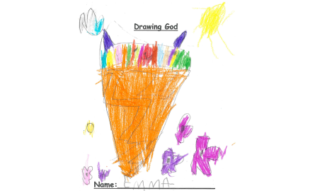 child's drawing of God