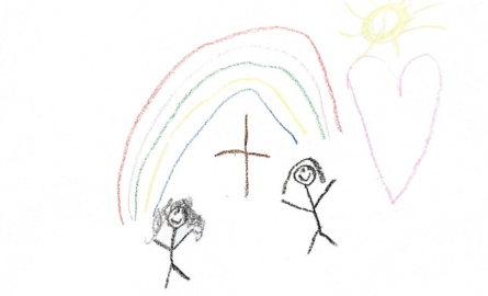 child's drawing of God