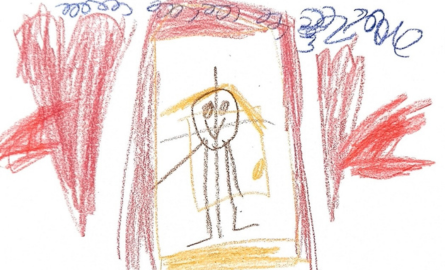 child's drawing of God