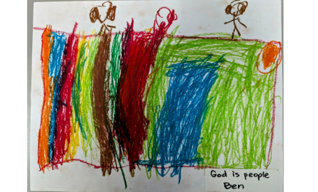 child's drawing of God