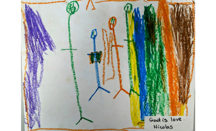 child's drawing of God