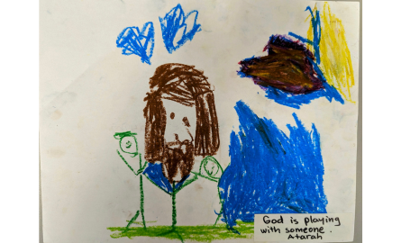 child's drawing of God