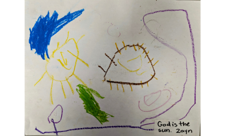 child's drawing of God