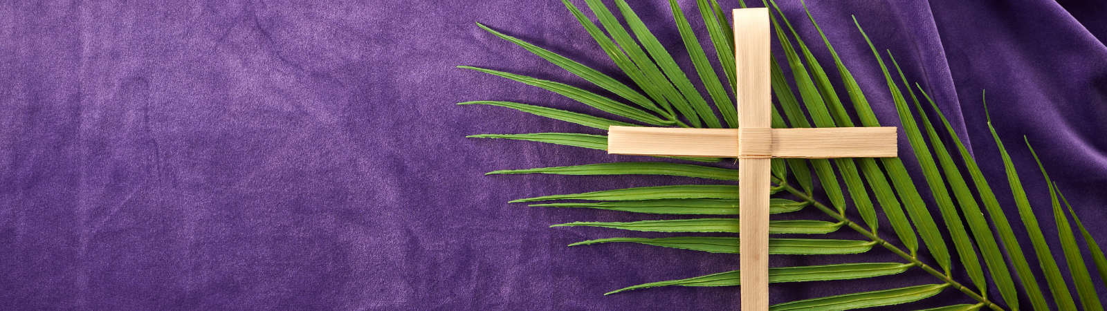 Cross on purple cloth