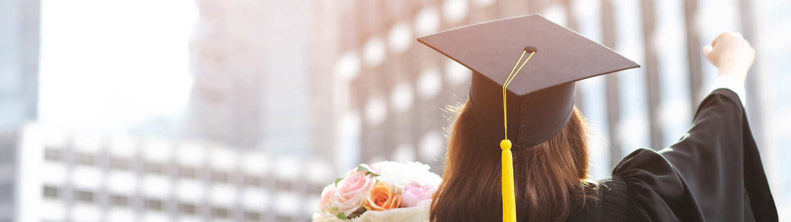 Teen girl in graduation cap