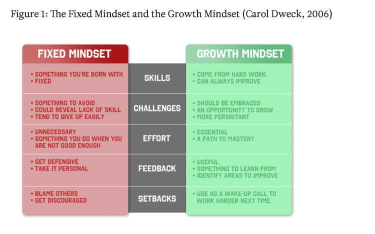 The fixed Mindset chart