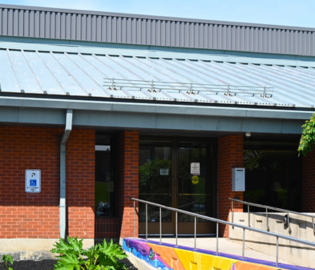 front door of the board office