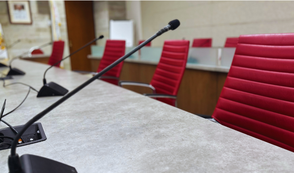 board room table with seats