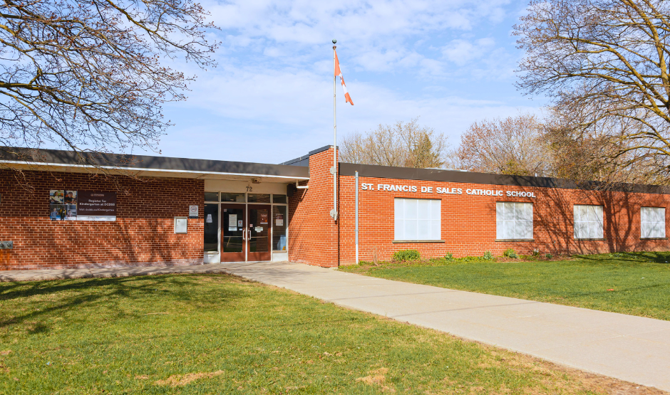 exterior of st. francis de sales catholic school