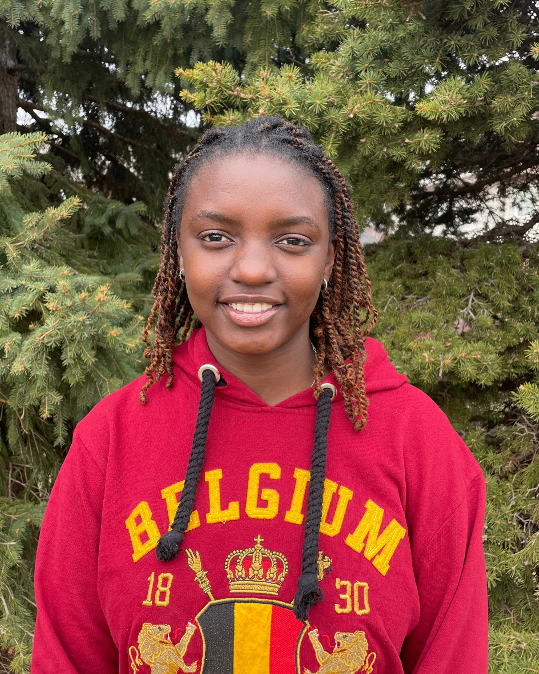 Teen girl smiling