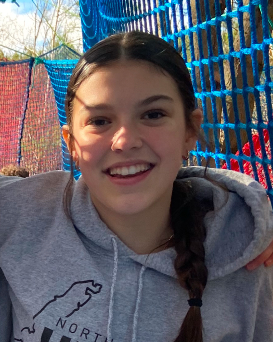 Teen girl smiling