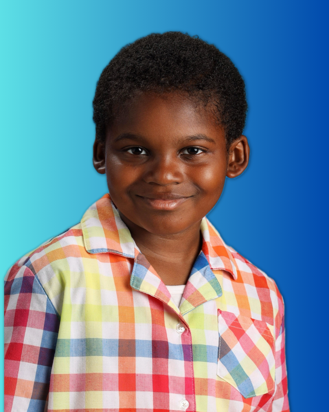 Young boy smiling