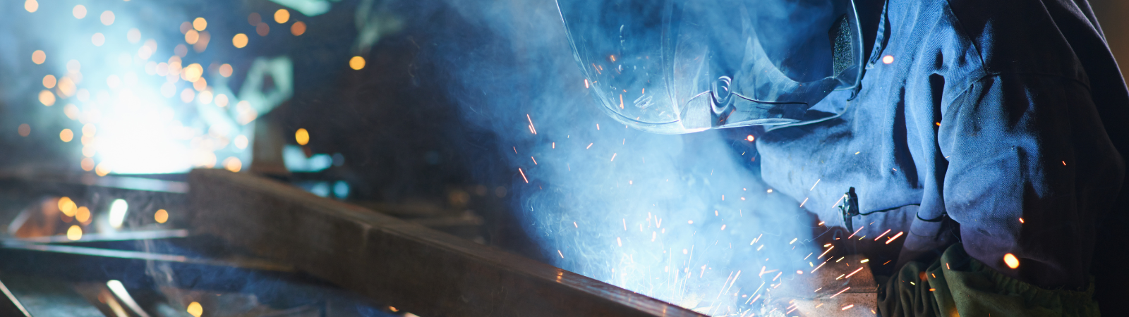 Person in welding gear