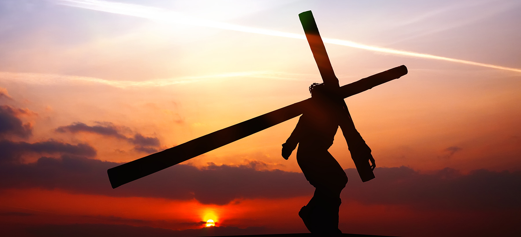 Jesus carrying a cross