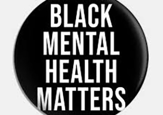 Black box saying Black Mental Health Matters