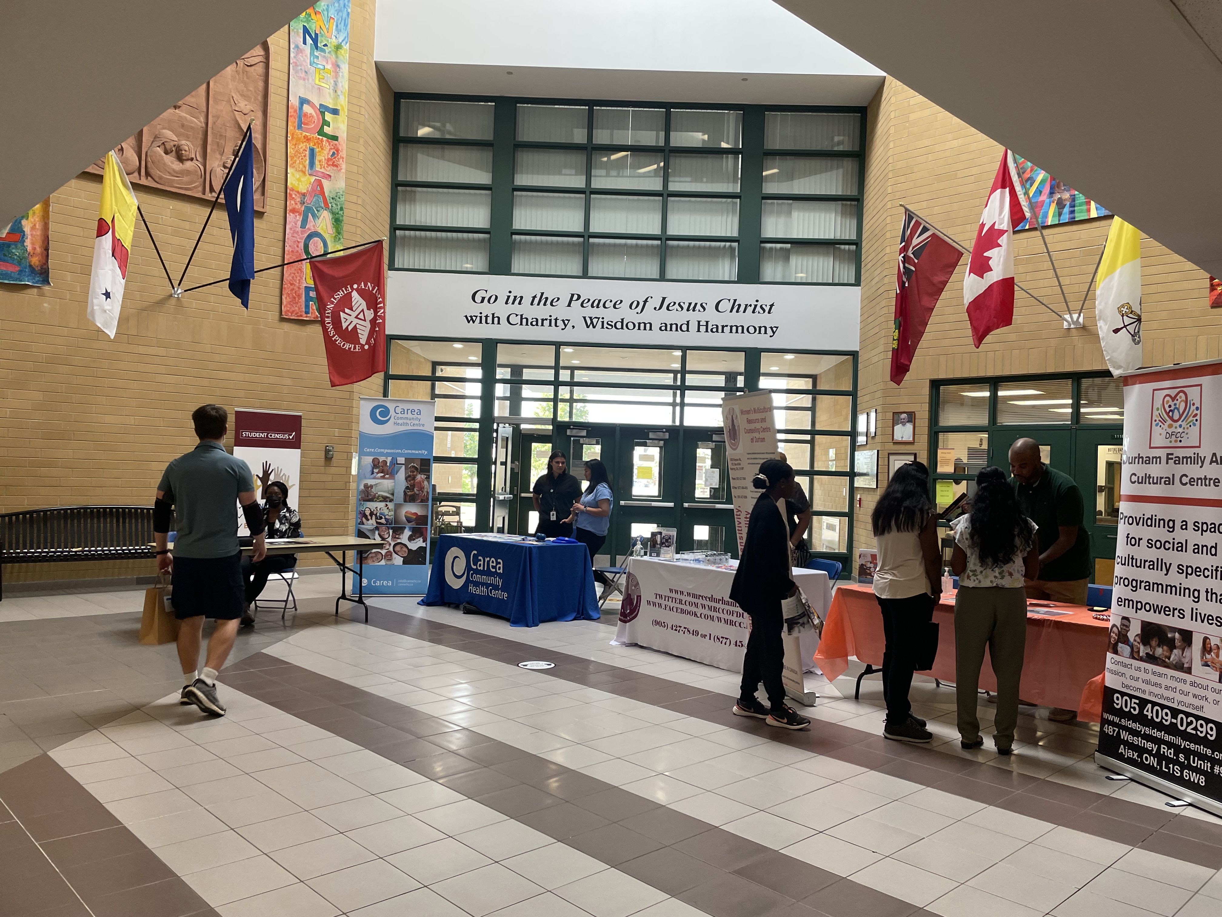 Community partners displaying information