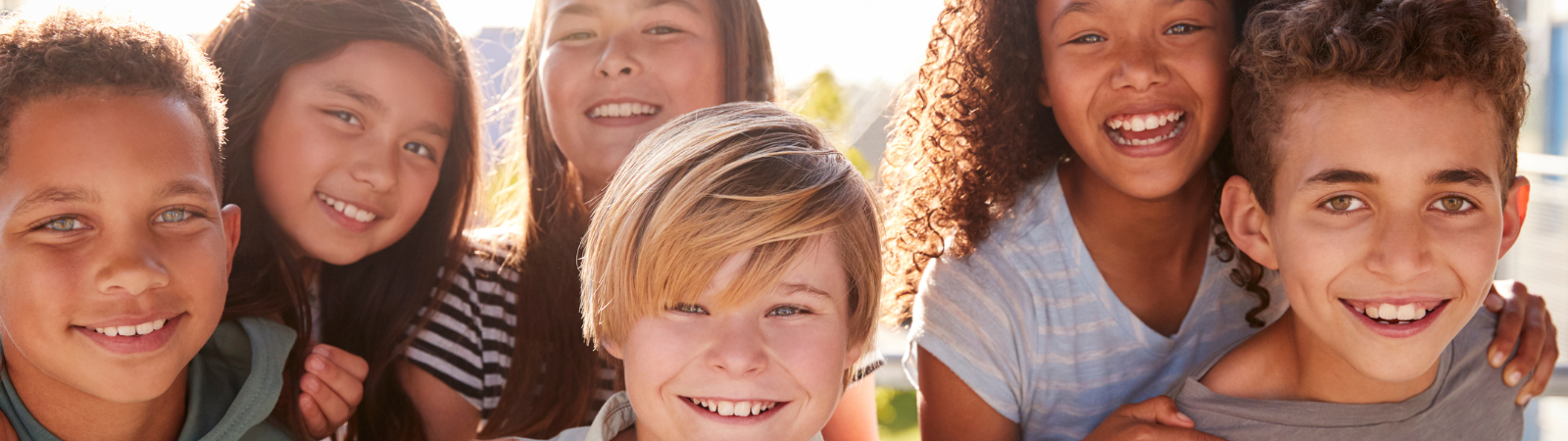 Kids smiling together