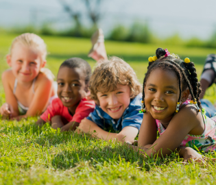 kids smiling