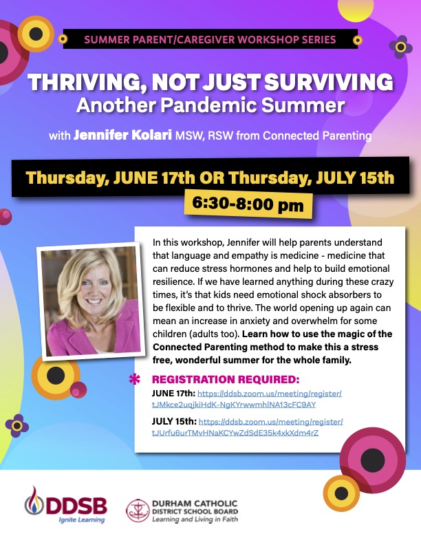 Flyer promoting Thriving, Not Just Surviving another Pandemic Summer