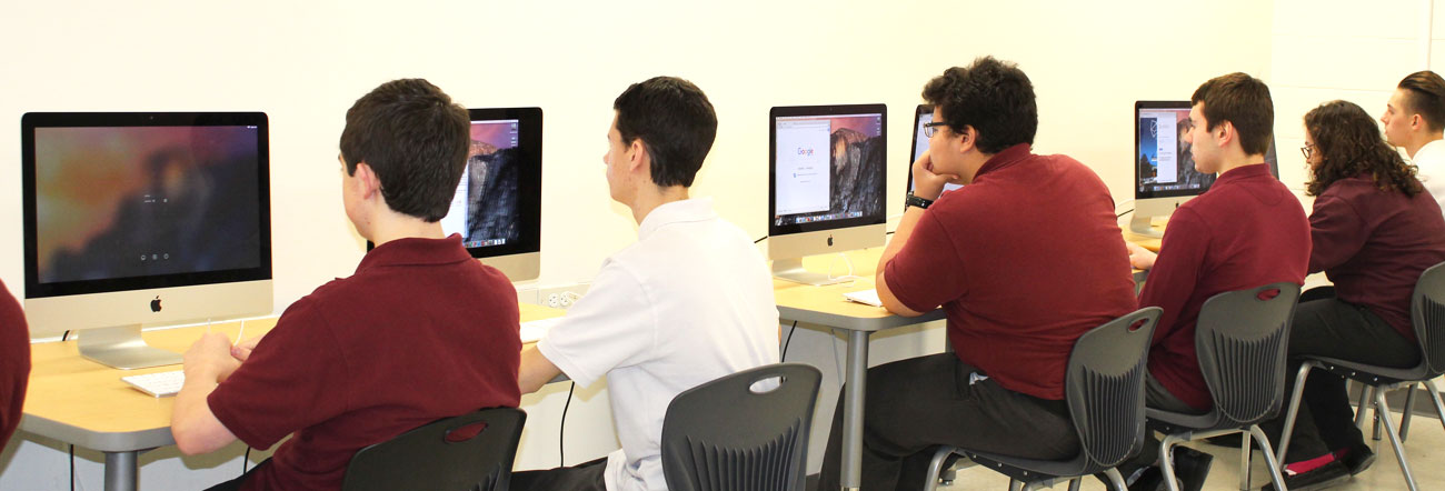 Students in a computer lab